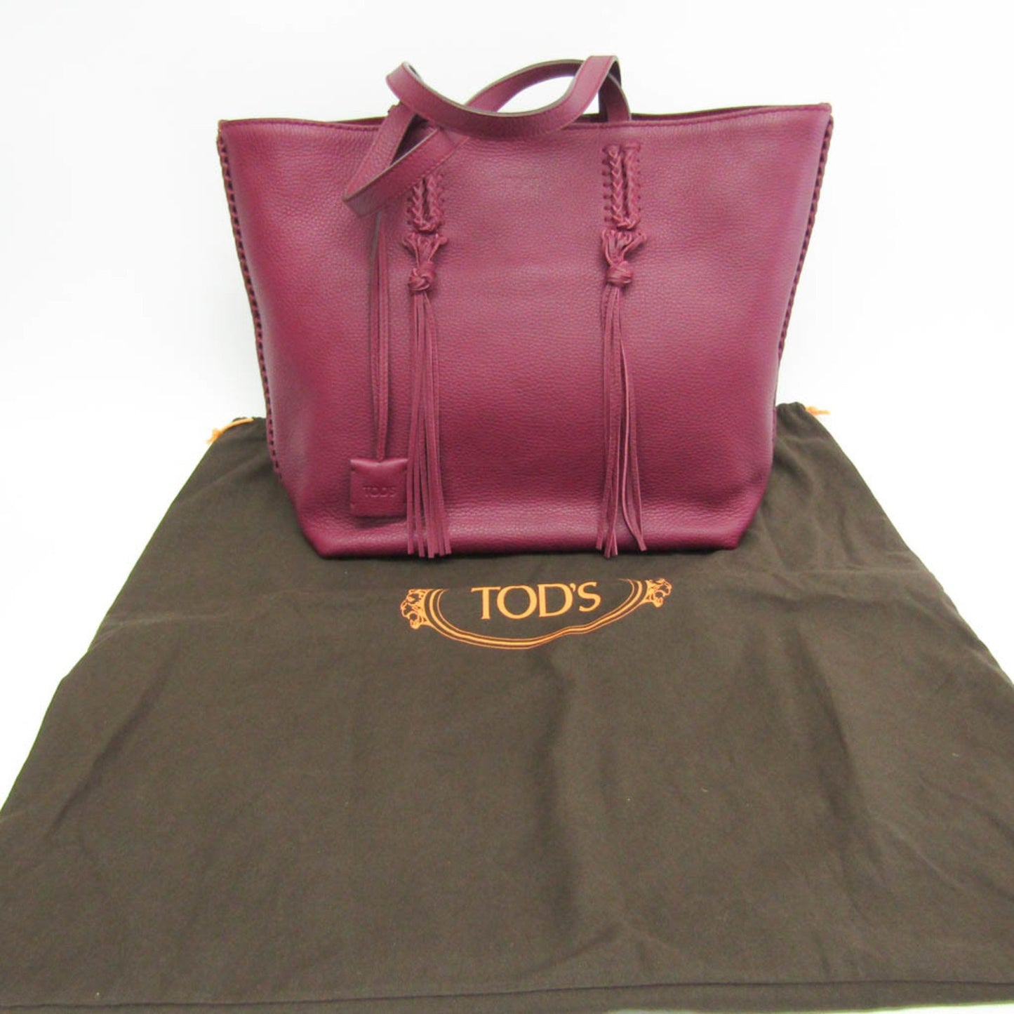 TOD'S, Purple, Leather, tote