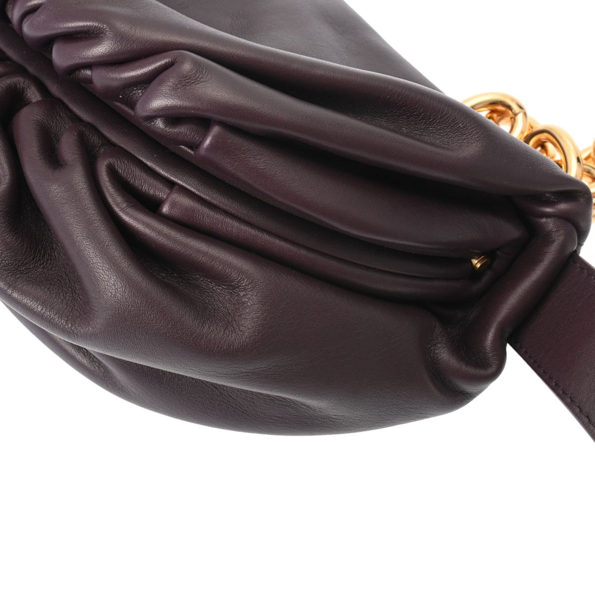 Bottega Veneta, Burgundy, Leather, shoulder