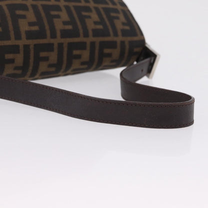 Fendi Zucchino Mamma Baguette Canvas, Brown, Canvas, Shoulder Bag