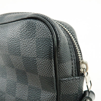 Louis Vuitton Rem Damier Graphite, Black, Canvas, Handbag