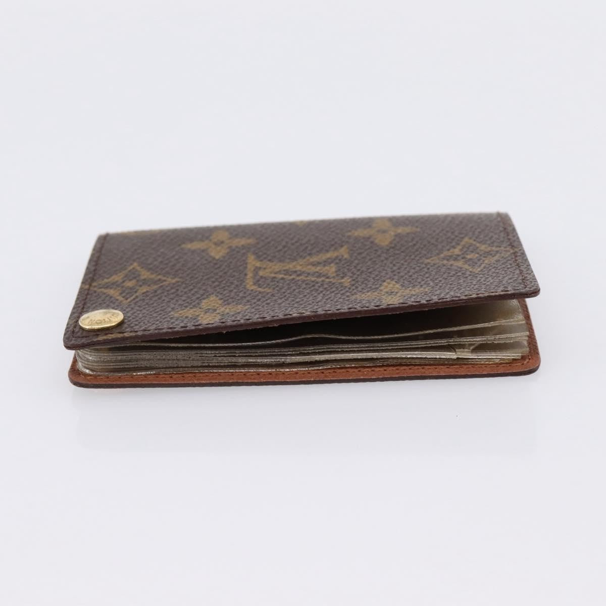 Louis Vuitton Porte Cartes Pression Card Case Monogram Canvas, Brown, Canvas, Card Holder