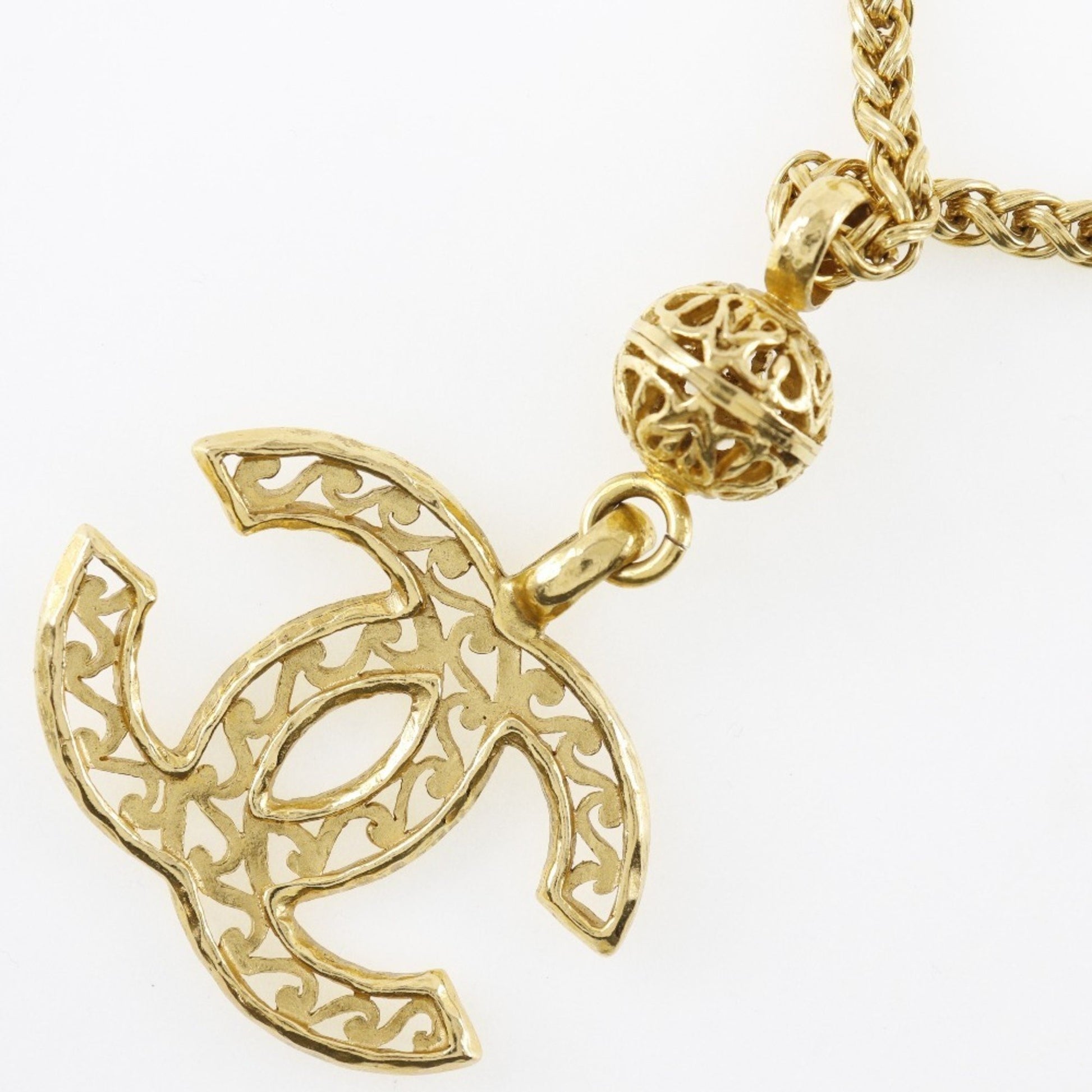 Chanel Coco Mark, Gold, Metal, necklace