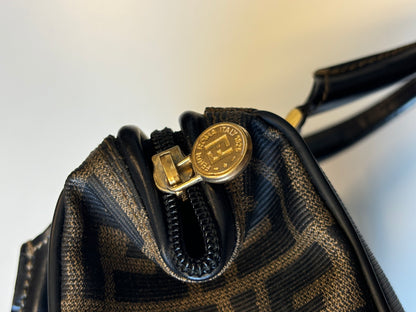 Fendi Zucca Canvas, Brown, Canvas, Handbag