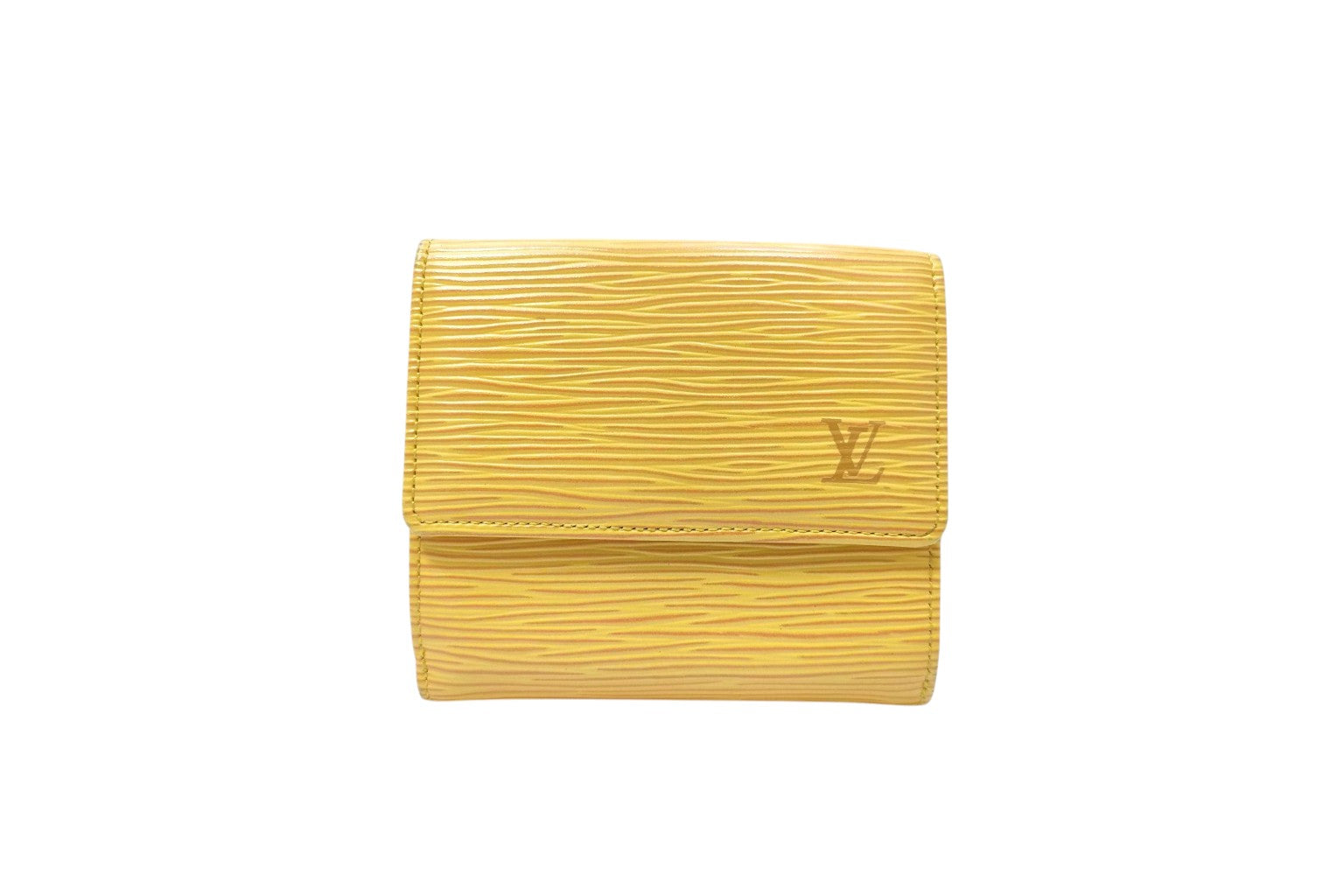 Louis Vuitton Compact Porte Tresor International Wallet Epi Leather, Yellow, Leather, Wallet
