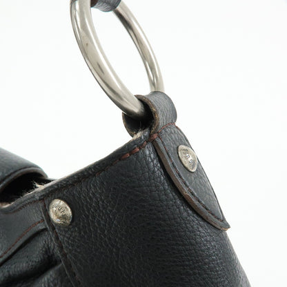 Louis Vuitton Solar Mahina Leather, Black, Leather, Handbag