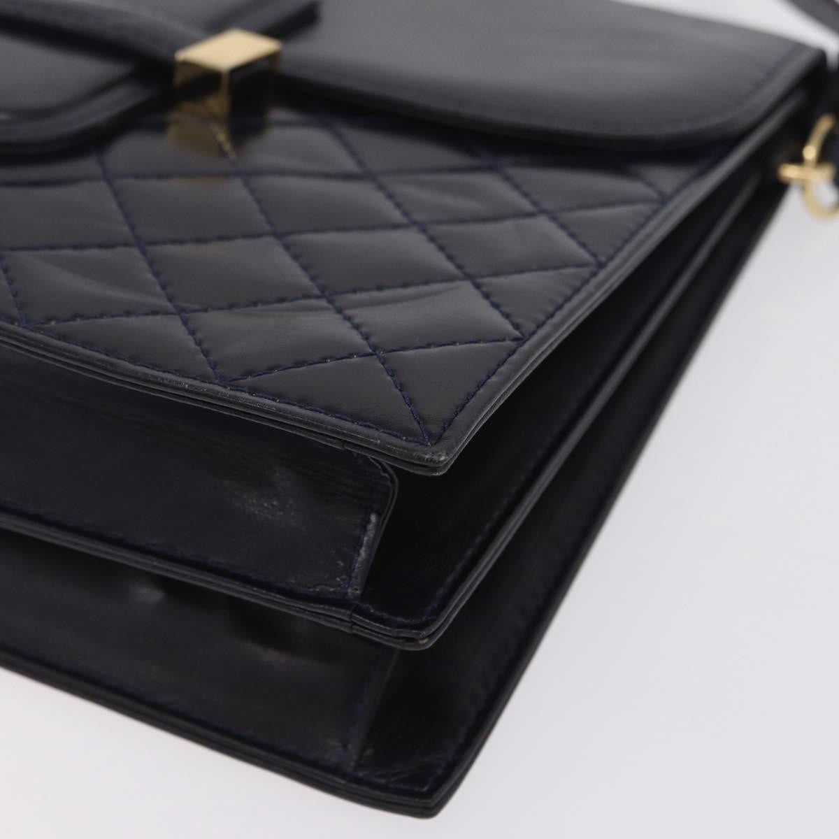 Saint Laurent Vintage Shoulder bag Leather, Navy, Leather, Shoulder Bag