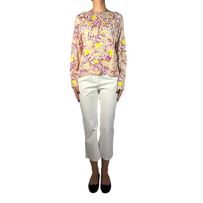 Liviana Conti Floral Silk Blouse