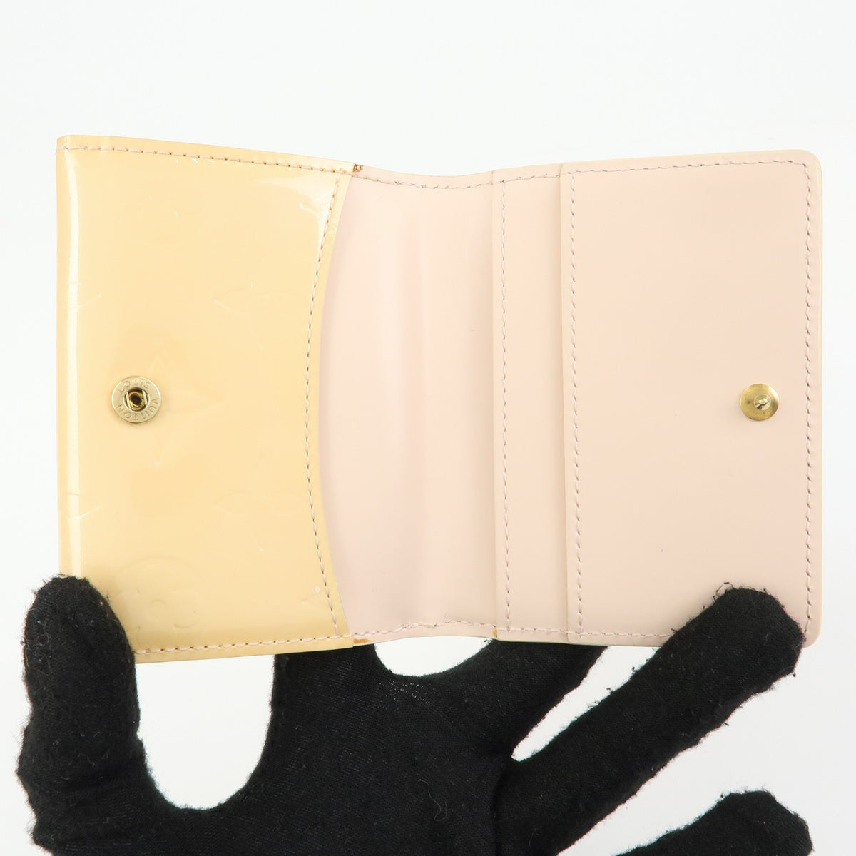Louis Vuitton Ludlow Vernis, Beige, Patent Leather, Wallet