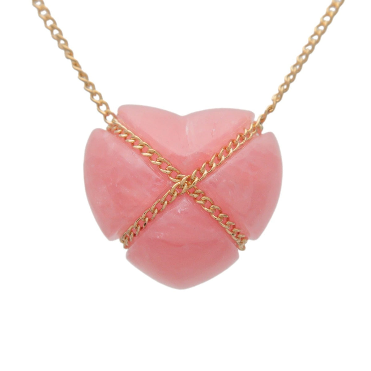 Tiffany & Co. Cross My Heart Pendant 18K Yellow Gold with Amethyst, Gold, Yellow Gold, Necklace