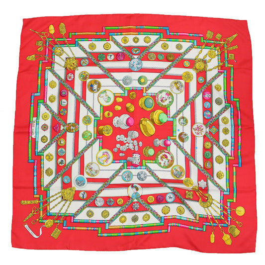 Hermès Carré 90, Red, Silk, scarf