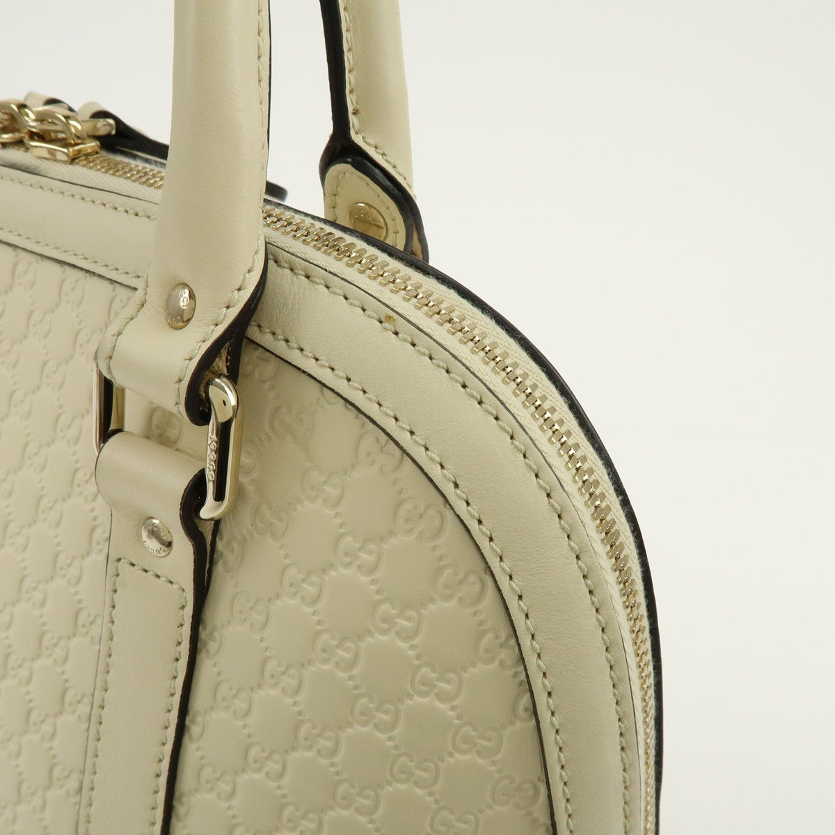 Gucci Convertible Dome Satchel Microguccissima Leather, Beige, Leather, Handbag