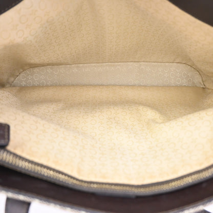 Celine Vintage Macadam Shopper Coated Canvas, Brown, Canvas, Tote Bag