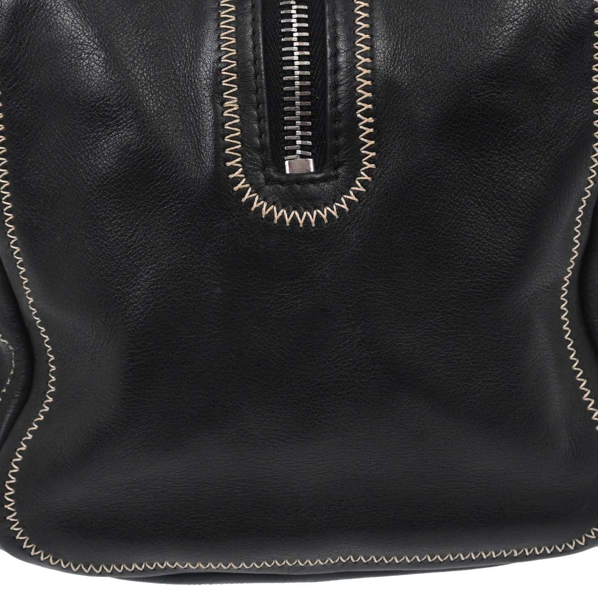 Chanel CC Bowler Leather, Black, Leather, Handbag