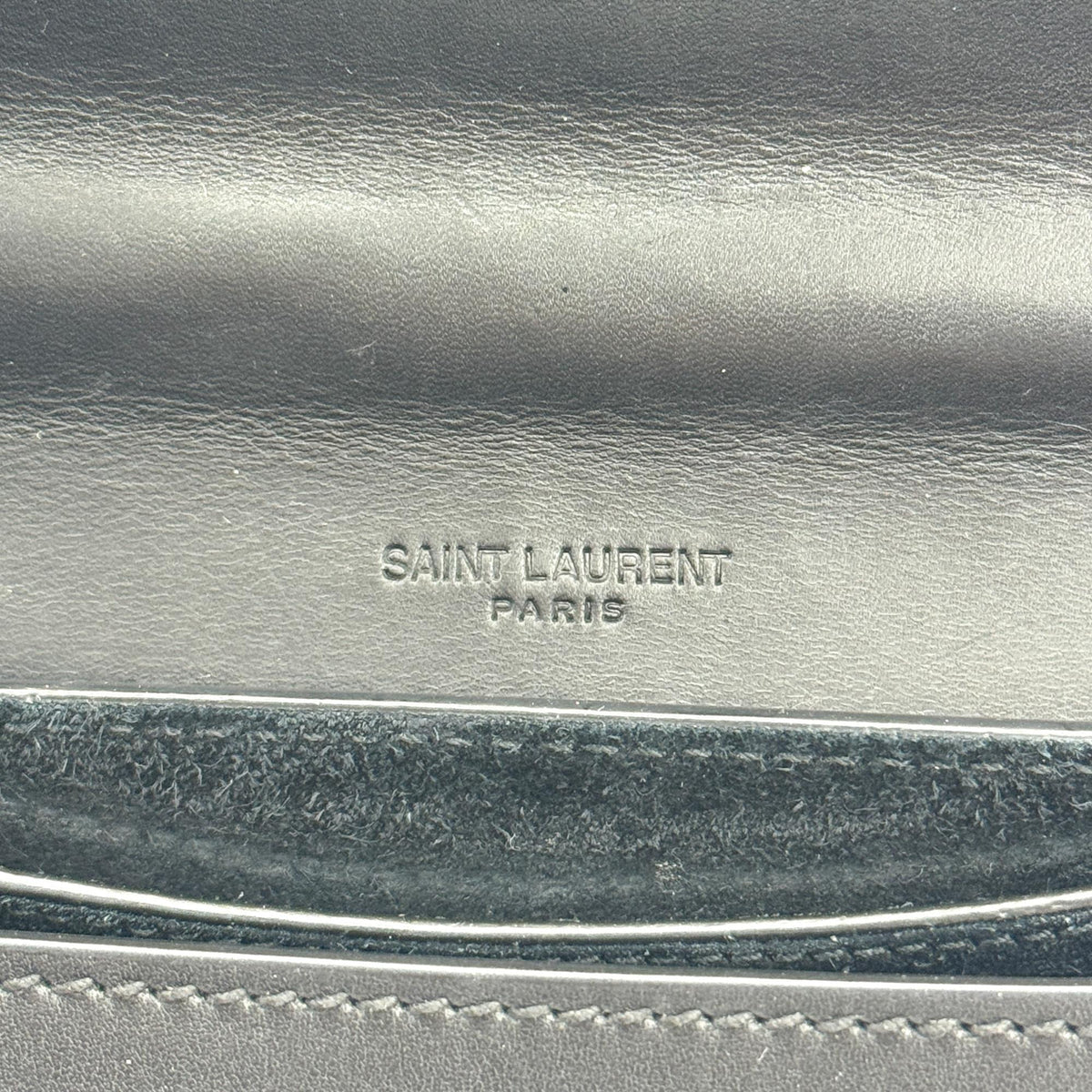 Saint Laurent Kaia Leather, Black, Leather, Shoulder Bag