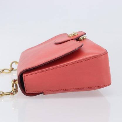 Salvatore Ferragamo Gancini Leather, Pink, Leather, Shoulder Bag