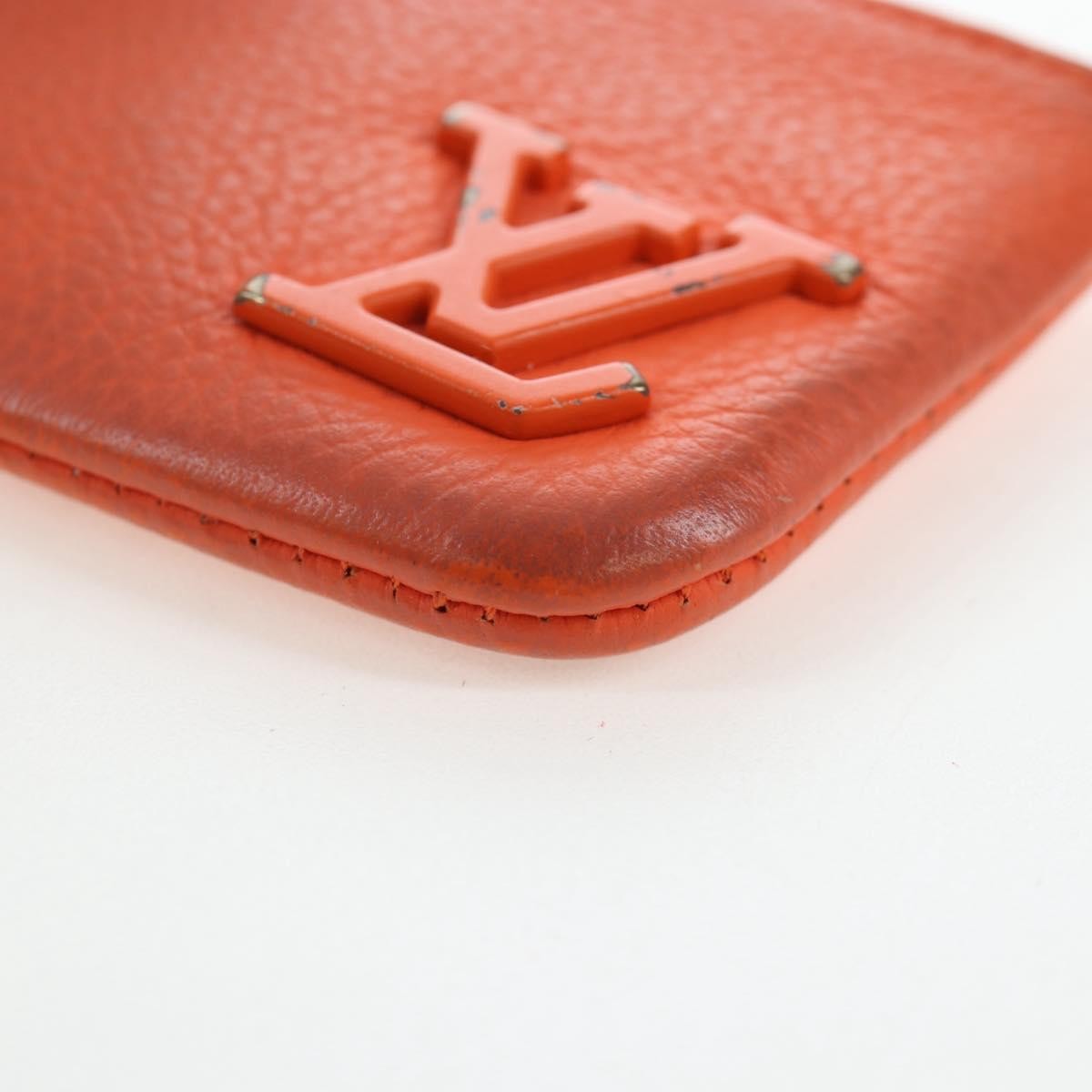 Louis Vuitton Pochette Clés Everyday LV leather, Orange, Leather, Wallet
