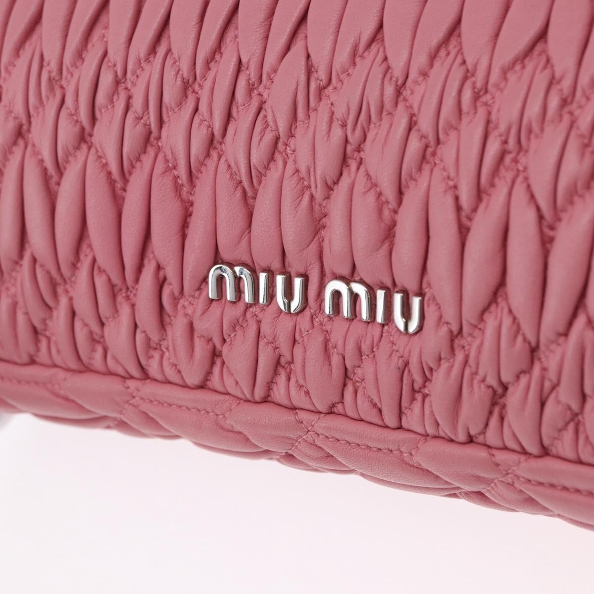 Miu Miu Crystal Clutch Matelasse Leather, Pink, Leather, Handbag