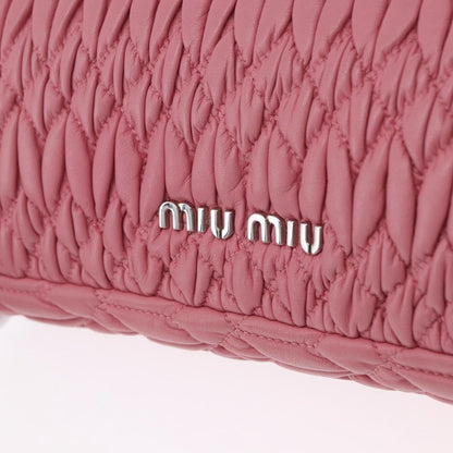 Miu Miu Crystal Clutch Matelasse Leather, Pink, Leather, Handbag