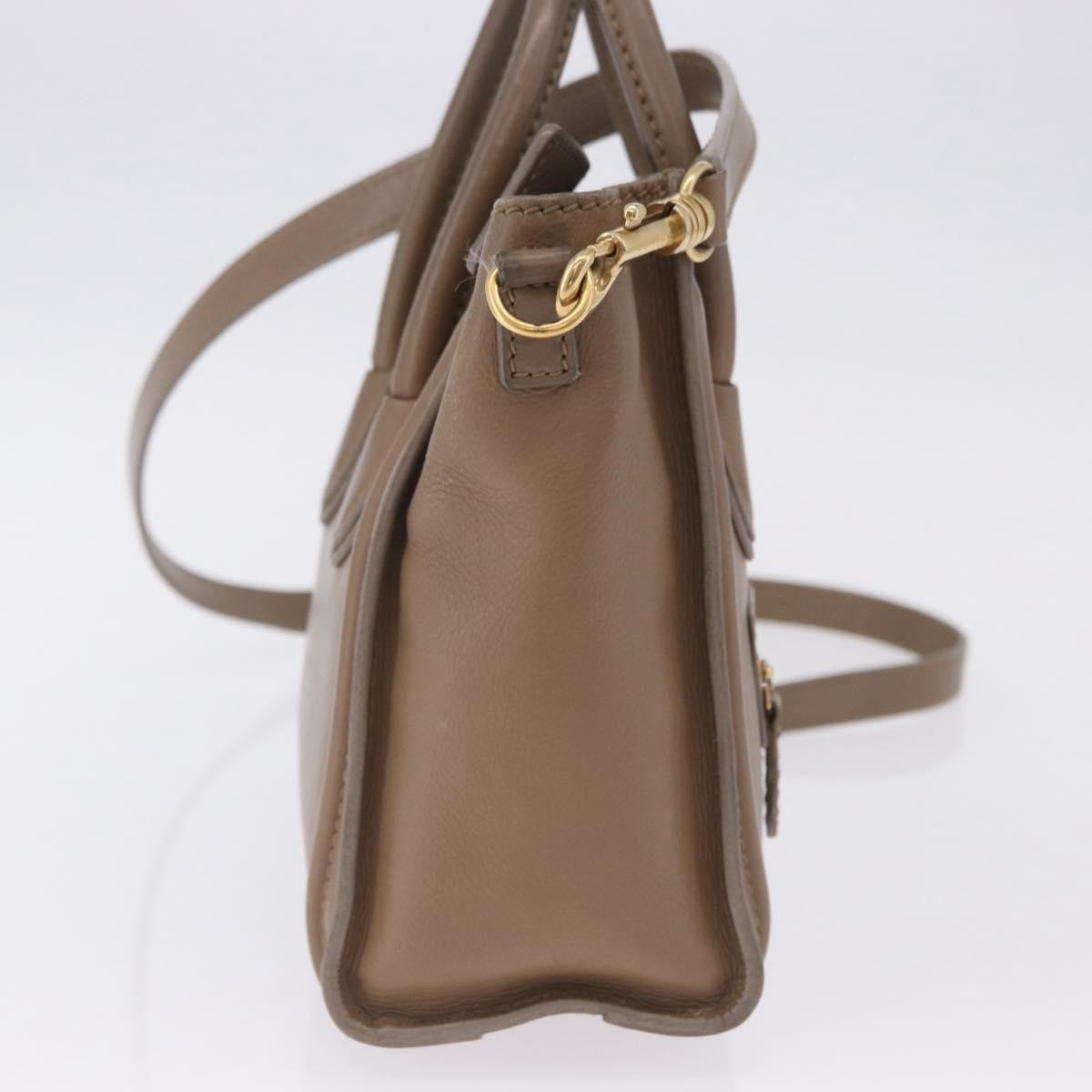 Celine Shopper Luggage Leather, Beige, Leather, Handbag