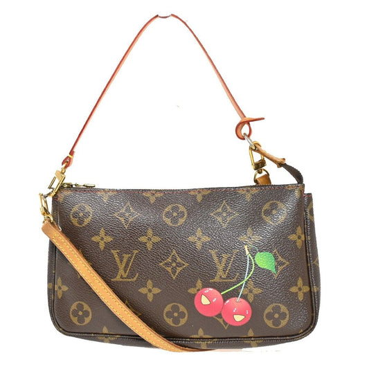 Louis Vuitton Pochette accessoires, Brown, Canvas, clutch