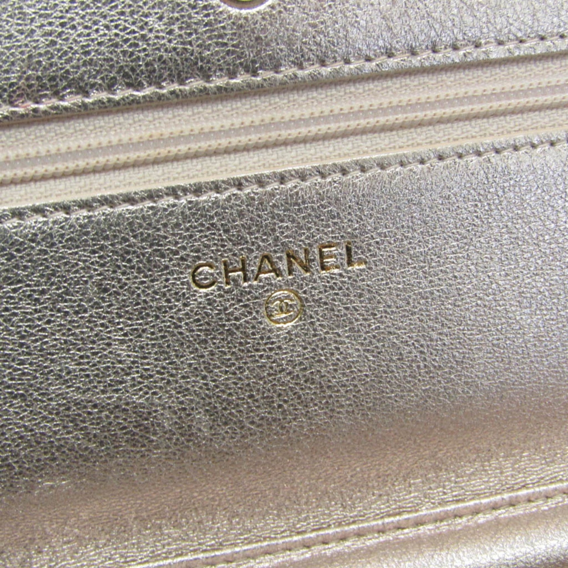 Chanel Wallet On Chain, Pink, Leather, wallet