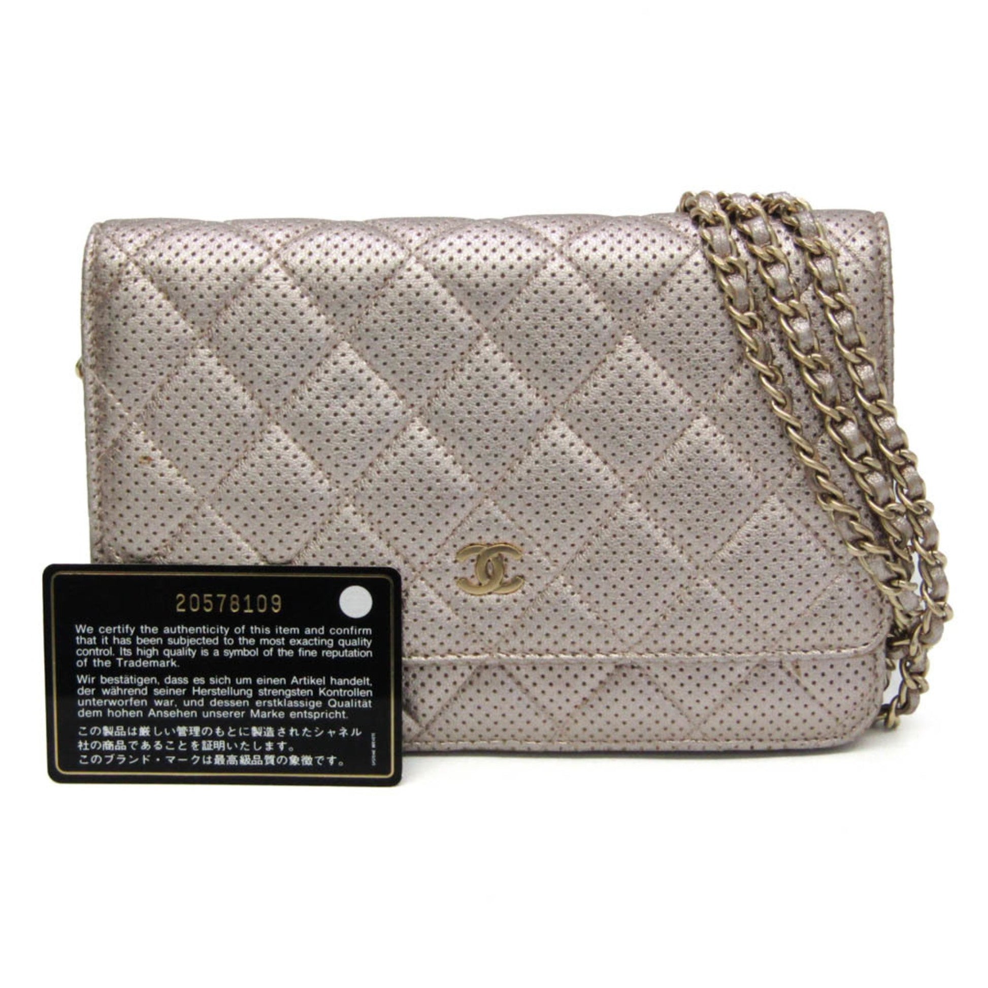 Chanel Wallet On Chain, Pink, Leather, wallet