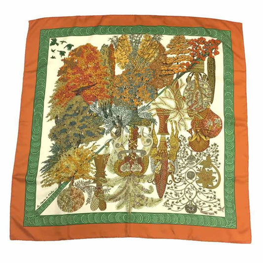 Hermès Carré 90, Orange, Silk, scarf