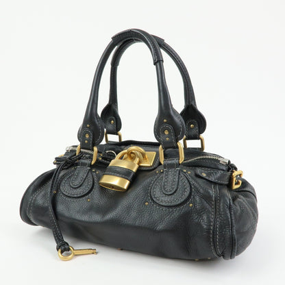 Chloe Paddington Body Leather, Black, Leather, Handbag