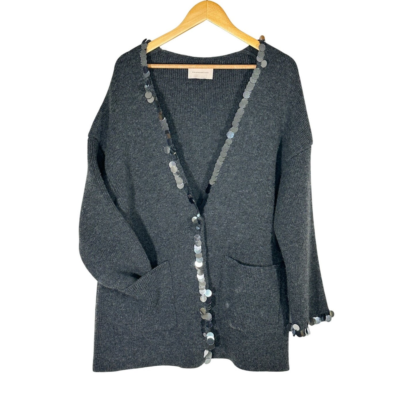 CHRISTOPHER KANE Sequin Wool Cardigan