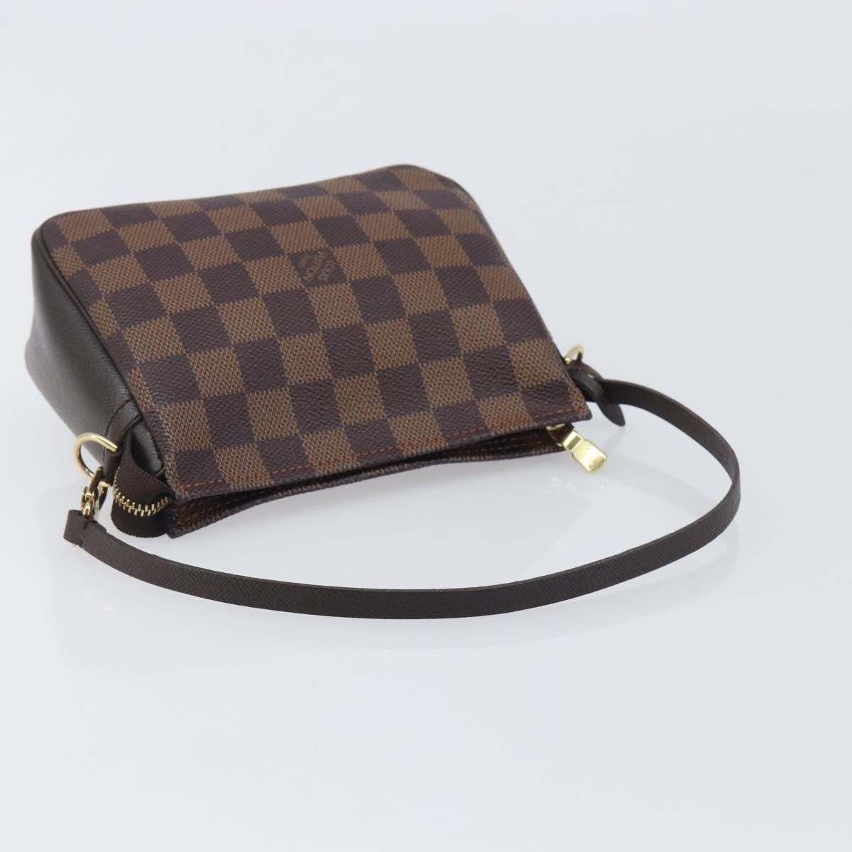 Louis Vuitton Trousse Make Up Damier, Brown, Canvas, Clutch