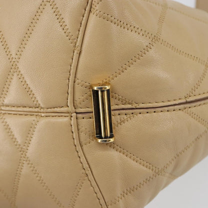 Givenchy GV Bucket Quilted Leather, Beige, Leather, Shoulder Bag