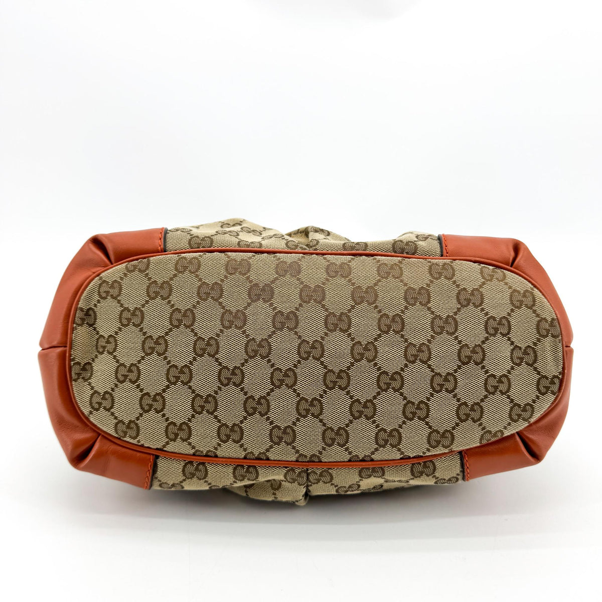 Gucci Sukey Top Handle Satchel GG Canvas with Leather, Brown, Canvas, Handbag
