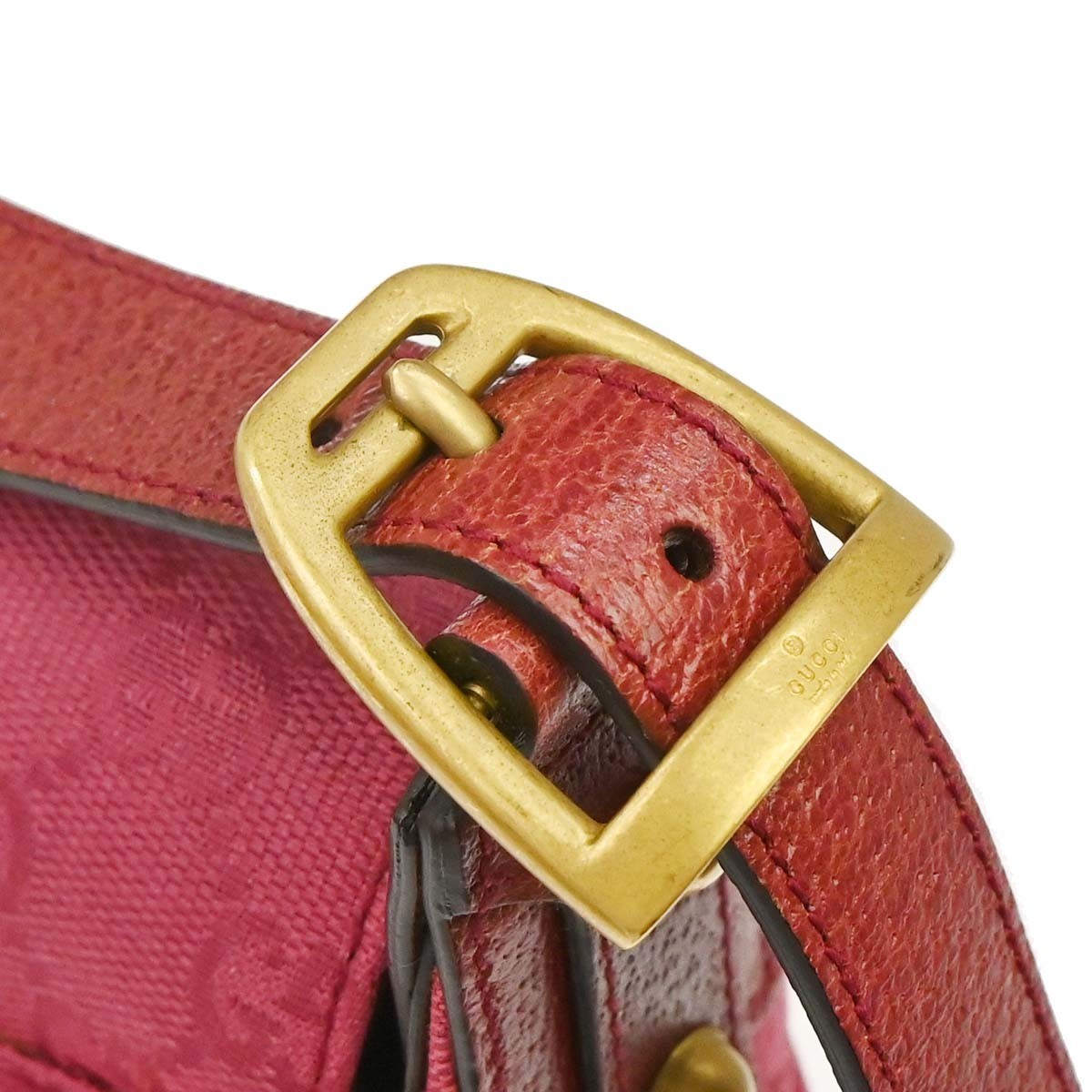 Gucci Horsebit Web Flap GG Canvas and leather, Pink, Canvas, Shoulder Bag