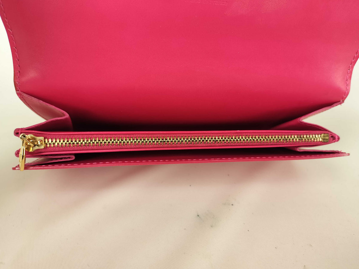 Louis Vuitton Sarah Monogram Vernis, Pink, Patent Leather, Wallet