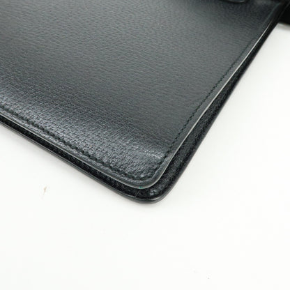Gucci Web Strap Front Zip Messenger Leather, Black, Leather, Handbag