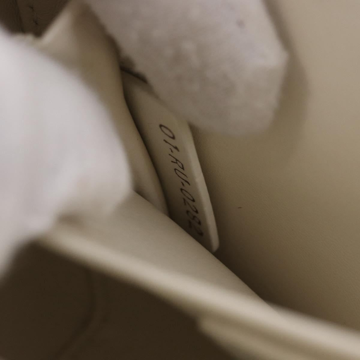 Christian Dior Caro Leather, White, Leather, Handbag