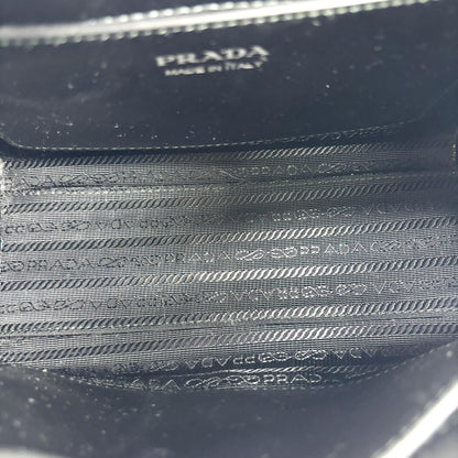 Prada Monochrome Saffiano Leather, Black, Leather, Tote Bag