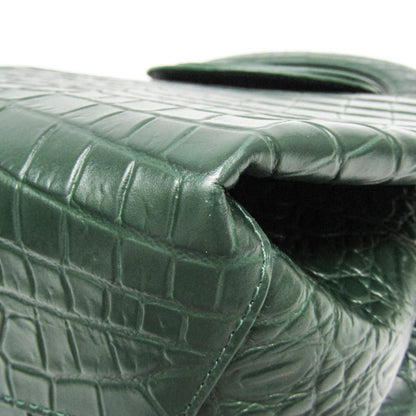 Bottega Veneta Doll Crocodile Embossed Leather, Green, Leather, Tote Bag