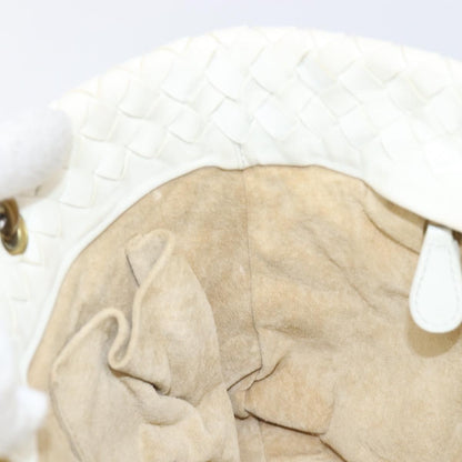 Bottega Veneta Capri Tote Intrecciato Nappa, White, Leather, Tote Bag