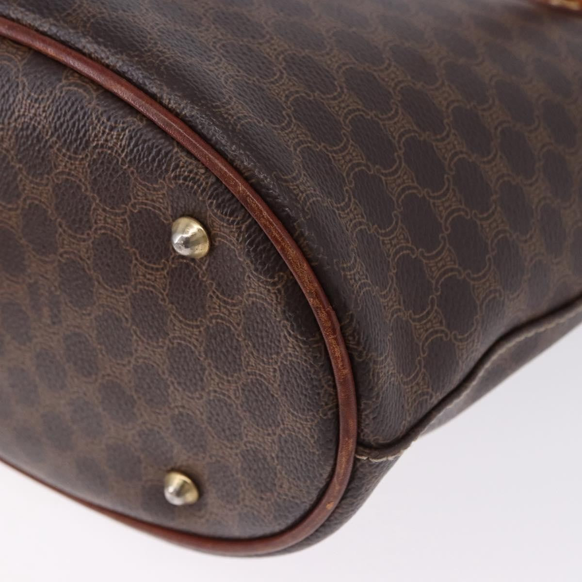 Celine Vintage Macadam Canvas, Brown, Canvas, Handbag