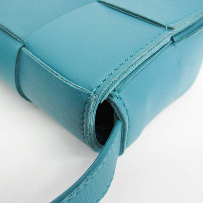 Bottega Veneta Cassette Maxi Intrecciato Leather, Blue, Leather, Clutch