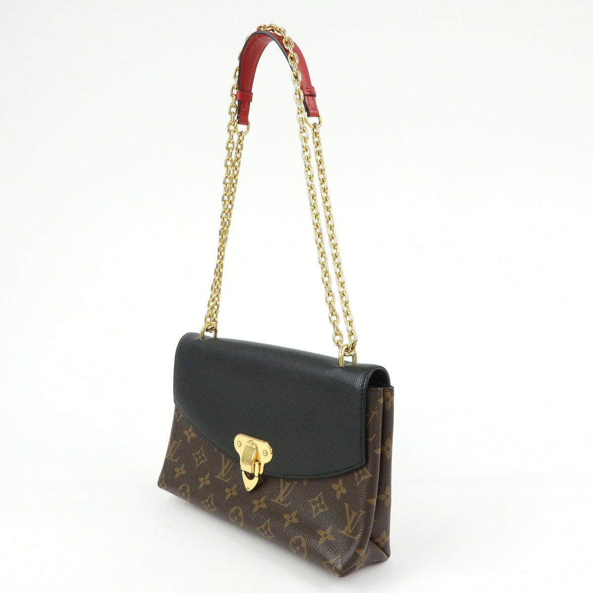 Louis Vuitton Saint Placide Monogram Canvas and Leather, Brown, Canvas, Handbag