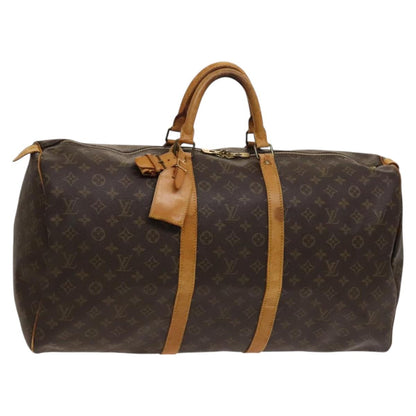 Louis Vuitton Keepall Bag Monogram Canvas, BROWN, CANVAS, Travel bag