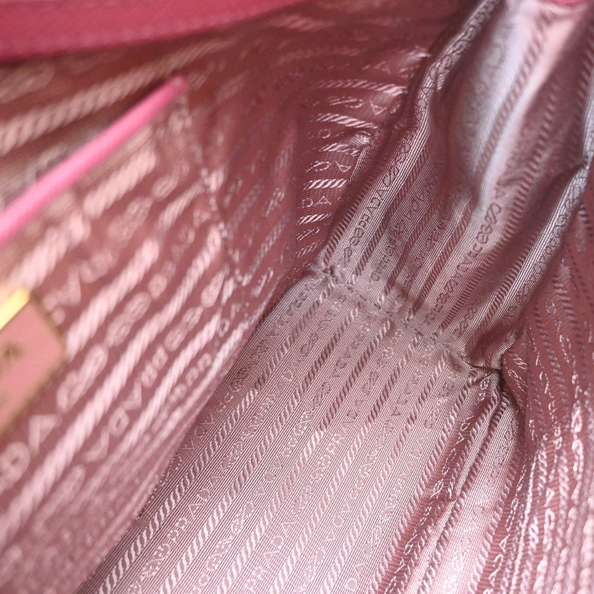 Prada Double Zip Lux Convertible Tote Saffiano Leather, Pink, Leather, Tote Bag