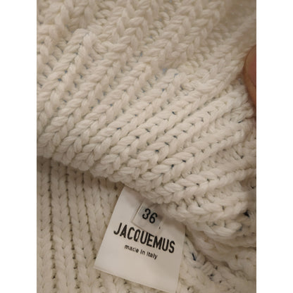 JACQUEMUS Ribbed Cropped Sweater Top