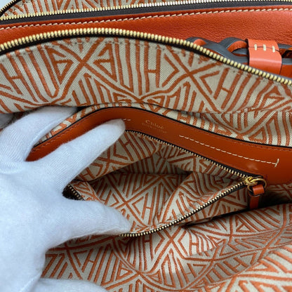 Chloé, Orange, Leather, handbag