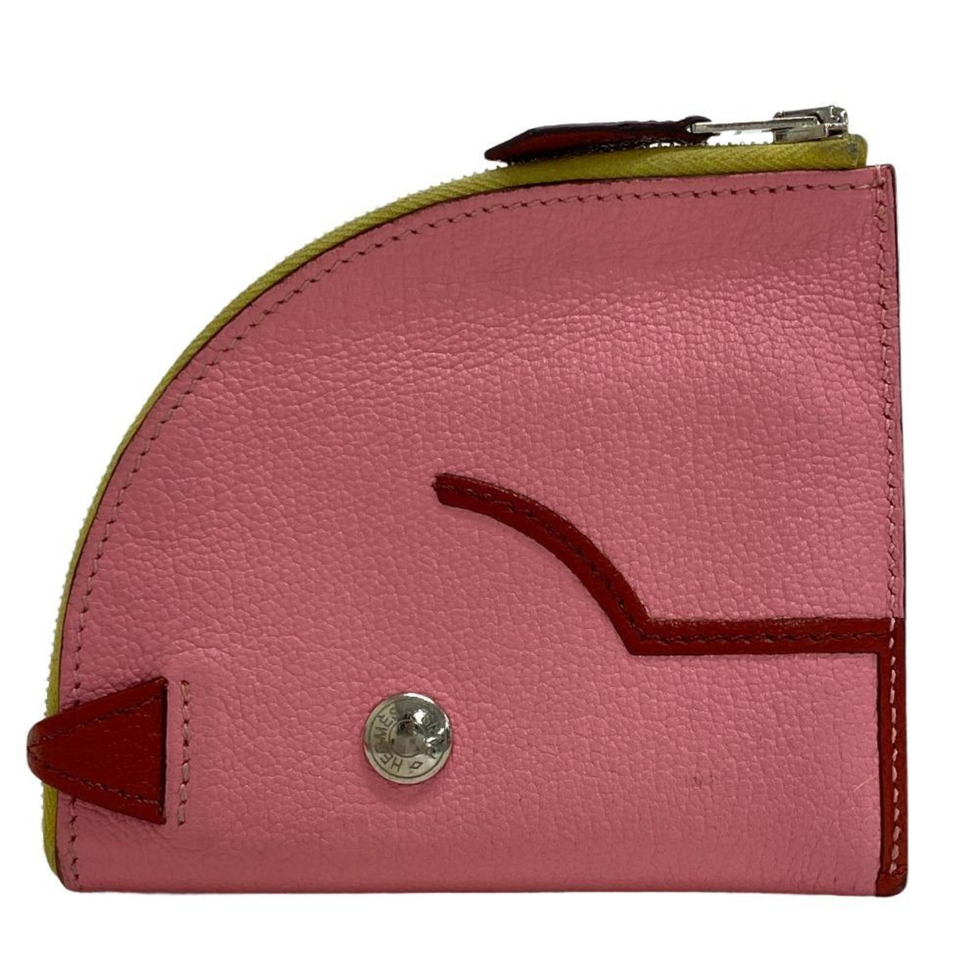 Hermès Paddock, Pink, Leather, wallet