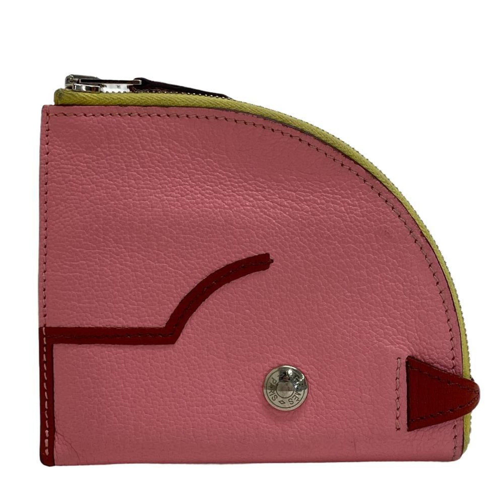 Hermès Paddock, Pink, Leather, wallet