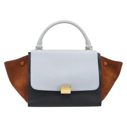 Celine Trapeze Leather, Blue, Leather, Handbag
