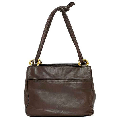 Loewe, Brown, Leather, shoulder